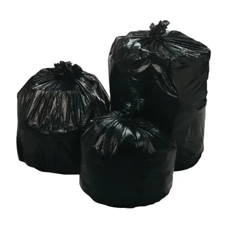 33x39 1.5 mil Repro Black Trash Bags, Star Bottom, 150/Case