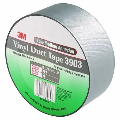 3M™ 3903 Vinyl Duct Tape, 2" x 50 yds, Gray