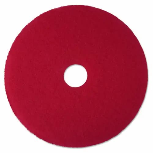 3M™ Low-Speed Buffer Floor Pads 5100, 19" Diameter, Red, 5/Carton