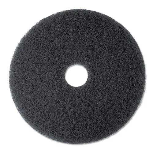 3M™ Low-Speed Stripper Floor Pad 7200, 13" Diameter, Black, 5/Carton
