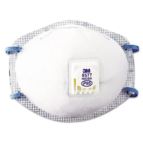 3M™ Particulate Respirator 8577, P95, One Size Fits All, 10/Box