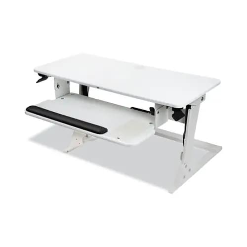 3M™ Precision Standing Desk, Adjustable Height, White, 35.4" x 23.2"