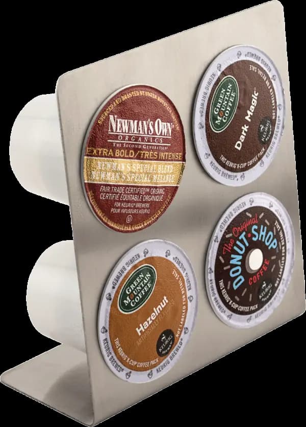 4 Cup K-Cup® Holder, Square, Brushed Stainless Steel Finish