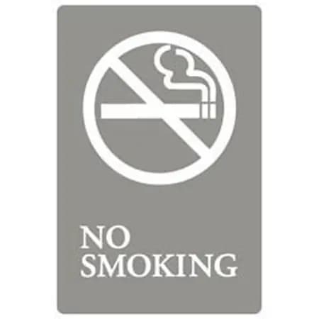 6x9 ADA Sign | No Smoking - Gray/White