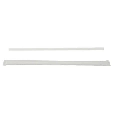 7.75" Wrapped Translucent Jumbo Straws, 24 Packs of 500