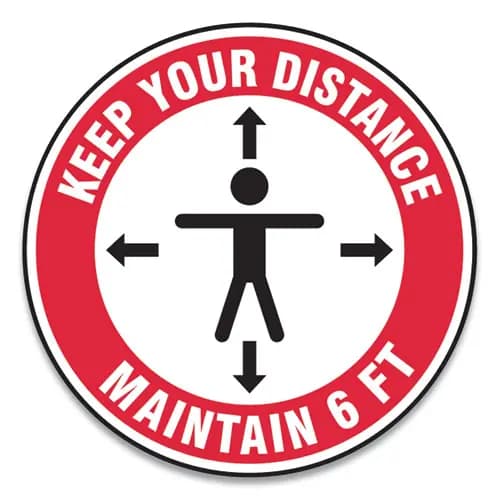 Accuform® Slip-Gard™ Social Distance Floor Signs