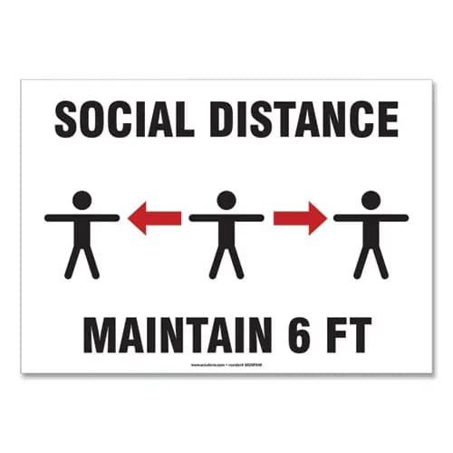 Accuform® Social Distance Signs