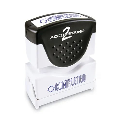ACCUSTAMP2® Pre-Inked Shutter Stamp, Blue, COMPLETED