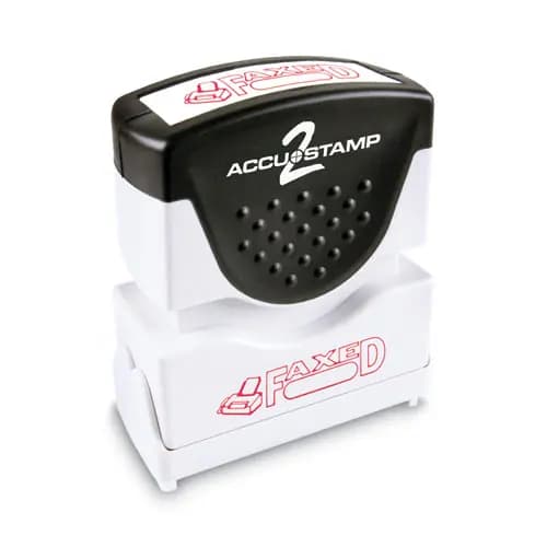 ACCUSTAMP2® Pre-Inked Shutter Stamp, Red, FAXED, 1.63 x 0.5