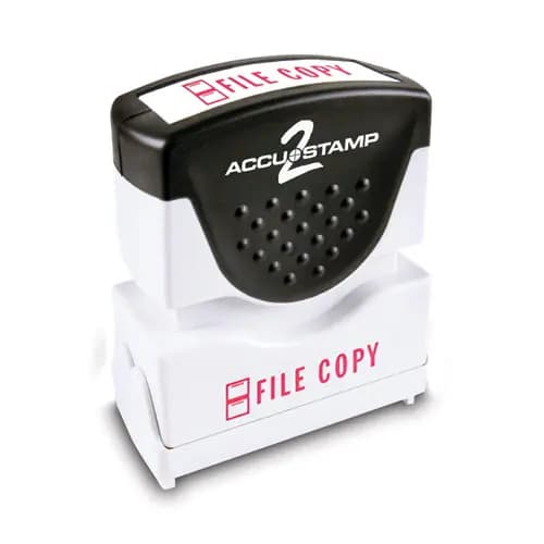 ACCUSTAMP2® Pre-Inked Shutter Stamp, Red, FILE COPY