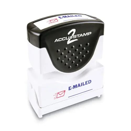 ACCUSTAMP2® Pre-Inked Shutter Stamp, Red/Blue, EMAILED