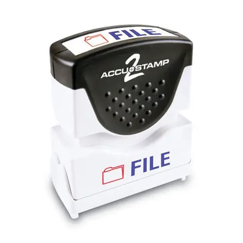 ACCUSTAMP2® Pre-Inked Shutter Stamp, Red/Blue, FILE