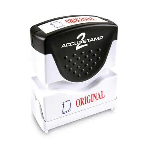 ACCUSTAMP2® Pre-Inked Shutter Stamp, Red/Blue, ORIGINAL