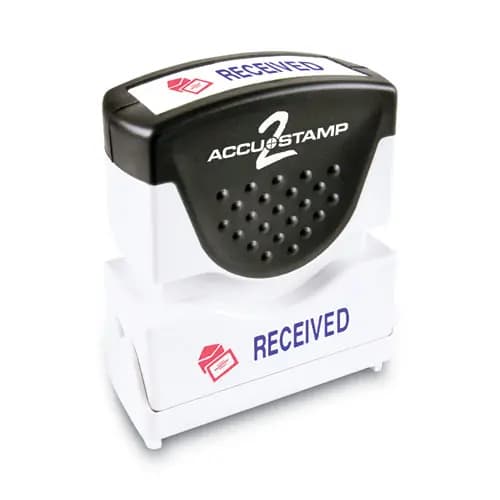 ACCUSTAMP2® Pre-Inked Shutter Stamp, Red/Blue - RECEIVED