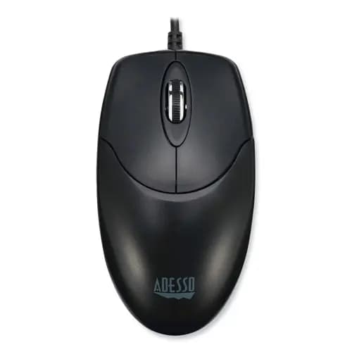 Adesso iMouse Desktop Full Sized Mouse, USB, Left/Right Hand Use, Black