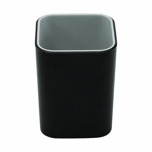 Advantus Fusion Pencil Cup, Plastic, Black/Gray