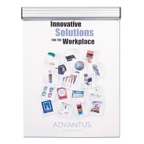 Advantus Grip-A-Strip Display Rails, Satin Aluminum
