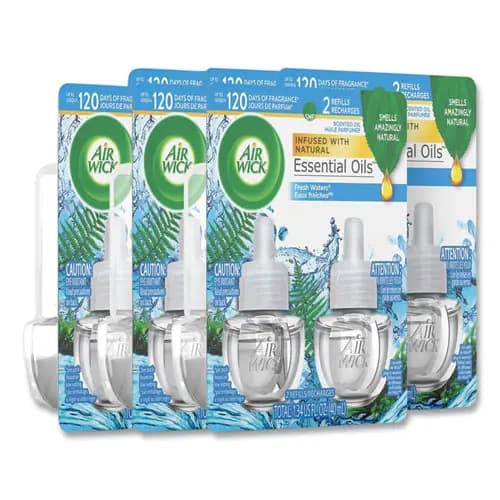 Air Wick® Scented Oil Refill, Fresh Waters, 0.67 oz, 2/Pack, 6 Pack/Carton