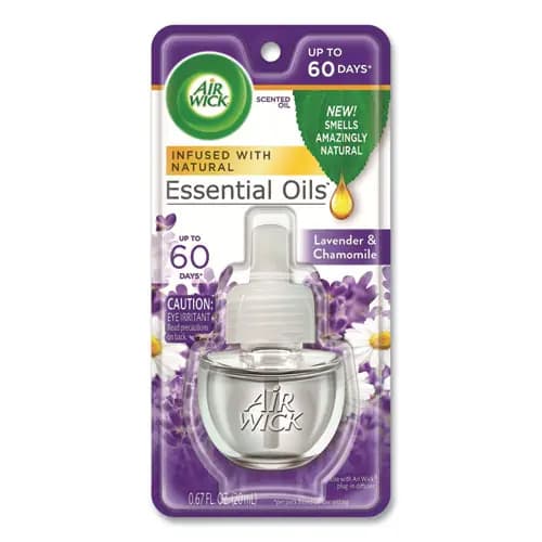 Air Wick® Scented Oil Refill, Lavender and Chamomile, 0.67 oz, 8/Carton