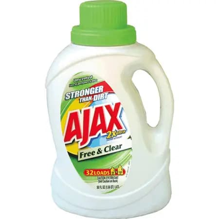 Ajax Laundry Detergent Liquid, 50 oz Bottle, 6 Bottles per Case