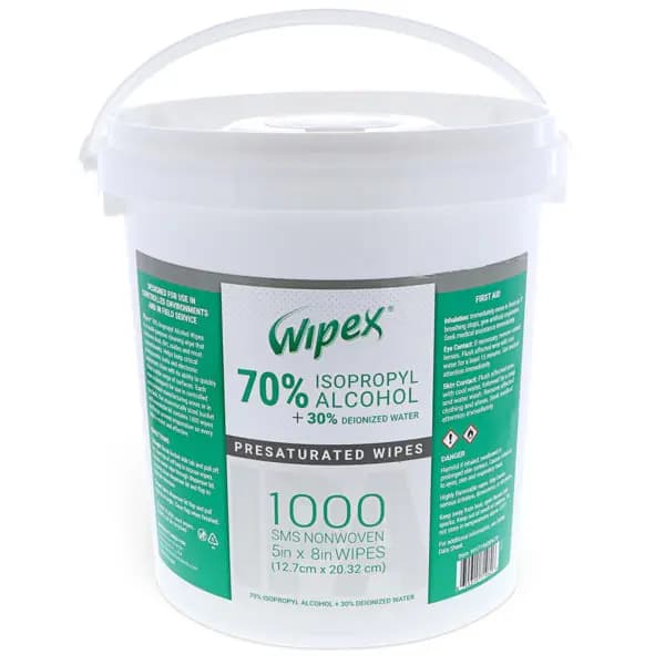 Alcohol Wipes in Bulk Dispenser Bucket- 70% IPA, 1000 Wipes