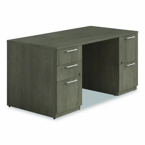 Alera® Alera Seville Series Double Pedestal Desk, 60" x 30" x 29", Walnut