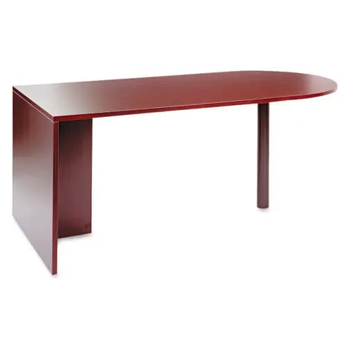 Alera® Alera Valencia Series D-Top Desk, Mahogany, 71"W x 35.5"D x 29.63"H