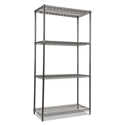 Alera® Black Anthracite Wire Shelving Kit