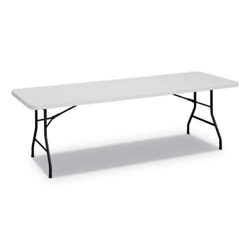 Alera® Fold in Half Plastic Folding Table, 96w x 30d x 29.25h, White