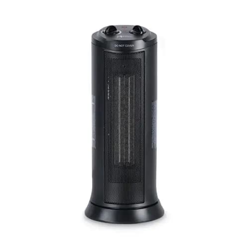 Alera® Mini Tower Ceramic Heater, 1,500 W, Black