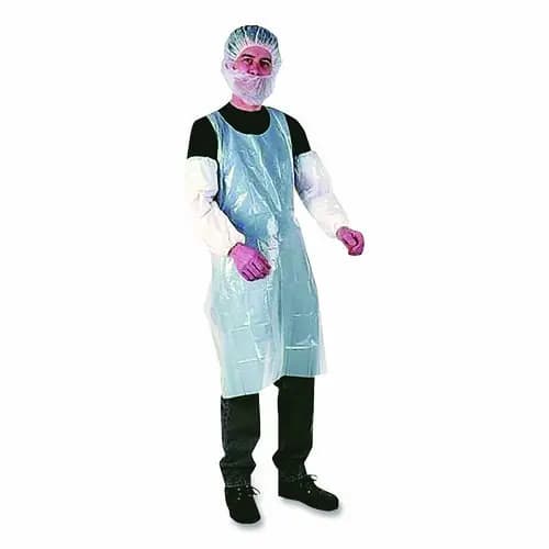 AMBITEX® Disposable Food Service Apron, White, 100/Box