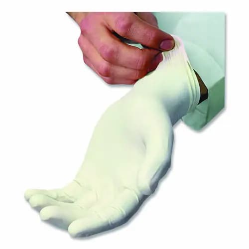 AMBITEX® L5101 Series Powdered Latex Gloves, 4 mil, Medium, Cream, 100/Box