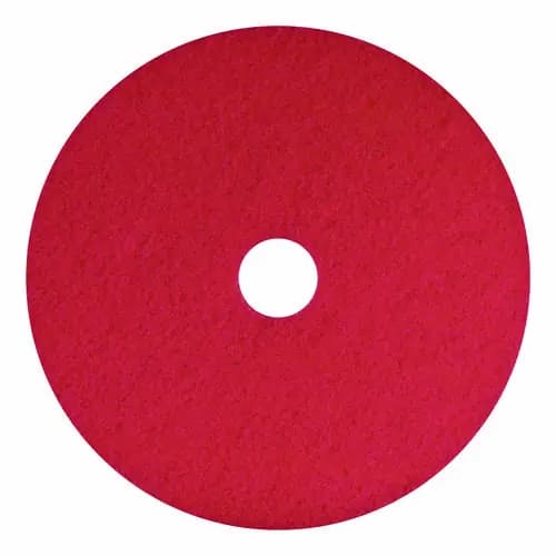 Americo® Buffing Pads, 15" Diameter, Red, 5/Carton