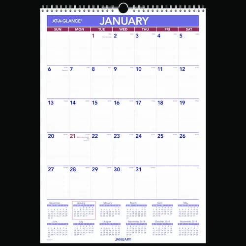 AT-A-GLANCE® Erasable Wall Calendar