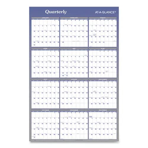 AT-A-GLANCE® Vertical/Horizontal Erasable Quarterly/Monthly Wall Planner