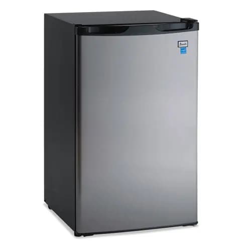 Avanti 4.4 CF Refrigerator, Black/Stainless Steel, 19.5"W x 22"D x 33"H