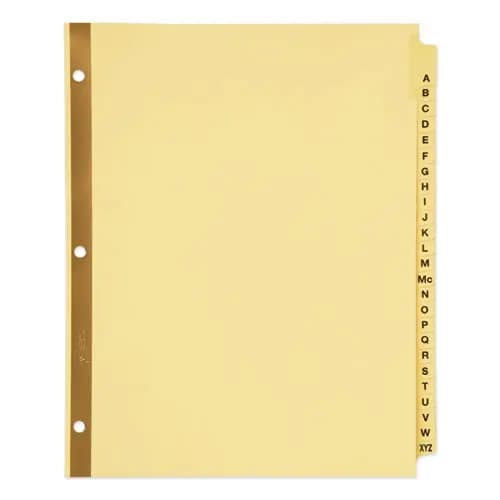 Avery® Preprinted Laminated Tab Dividers with Gold Reinforced Binding Edge