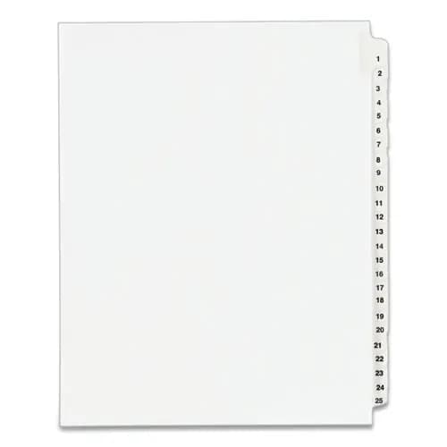 Avery® Preprinted Legal Exhibit Index Tab Dividers with Black and White Tabs