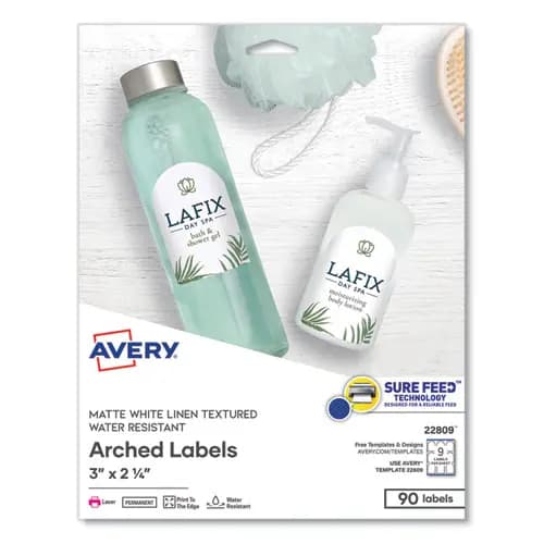 Avery® Textured Arched Print-to-the-Edge Labels