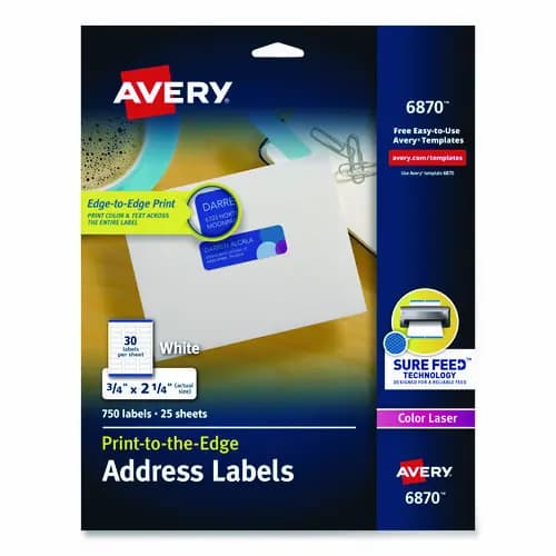 Avery® Vibrant Color Printing Mailing Labels