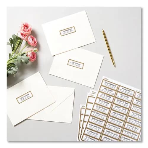 Avery® White Easy Peel® Mailing Labels with Metallic Border