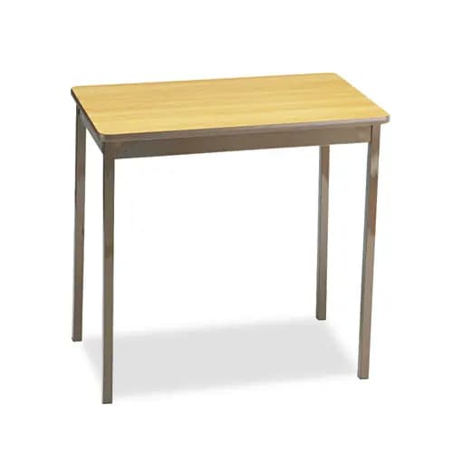 Barricks Utility Table, Rectangular, 30" W x 18" D x 30" H, Oak/Brown