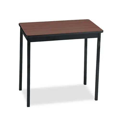 Barricks Utility Table, Rectangular, Walnut/Black, 30"W x 18"D x 30"H