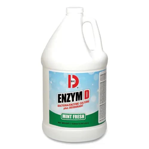 Big D Industries Enzym D Digester Deodorant, Mint, 1 gal, Bottle, 4/Carton
