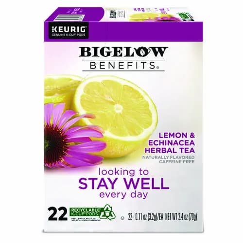 Bigelow® Benefits Lemon and Echinacea Herbal K-Cup, 22/Box