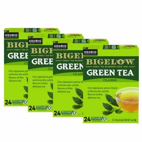 Bigelow® Green Tea K-Cup Pack, 24/Box, 4 Box/Carton