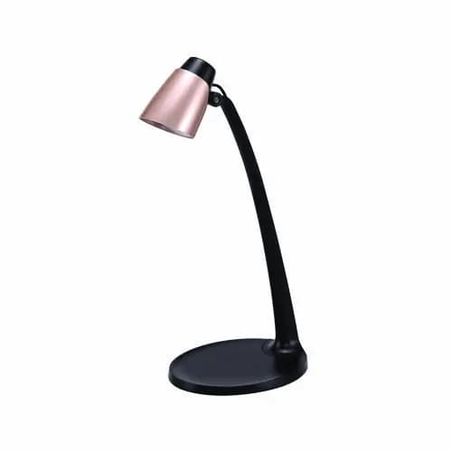 BLACK+DECKER Modern LED Desk Lamp, Black/Rose Gold