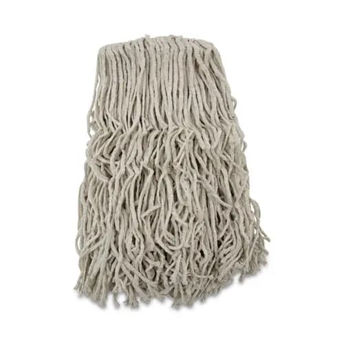 Boardwalk® Banded Cotton Mop Heads, 24oz, White, 12/Carton