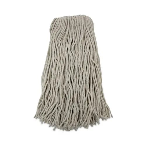 Boardwalk® Cut-End Wet Mop Head, Cotton, No. 32, White, 12/Carton