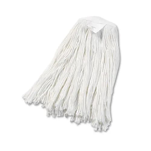 Boardwalk® Cut-End Wet Mop Head, Rayon, No. 20, White